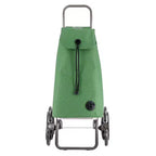 Rolser I-Max Tweed 6 Wheel Stair Climber Foldable Shopping Cart Dark Moss Green: Portable Grocery Cart, Universal Storage