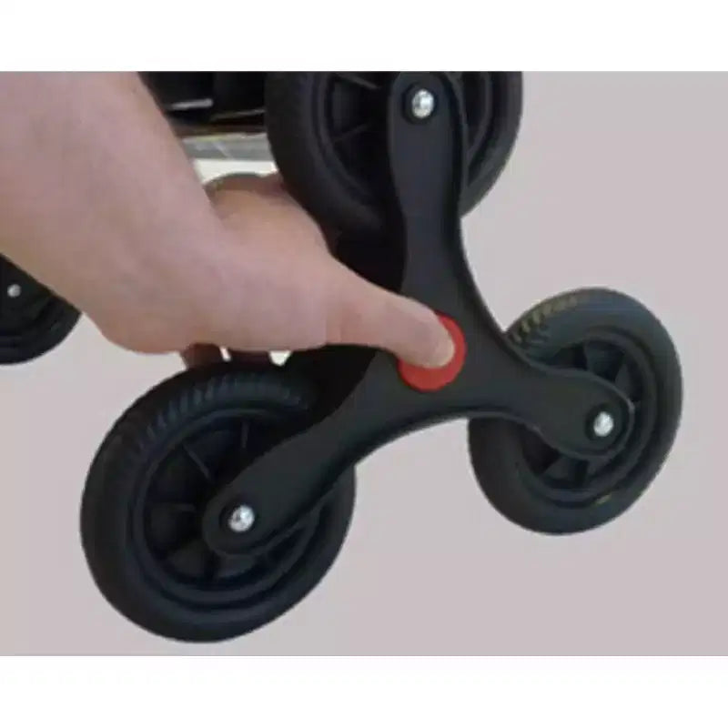 Chariot de courses pliant 6 roues monte-escalier vert mousse foncé – 1 personne