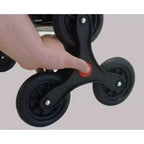 Chariot de courses pliant 6 roues monte-escalier vert mousse foncé – 1 personne