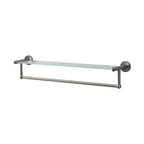 Étagère en verre avec porte-serviettes gris - Organisez tout