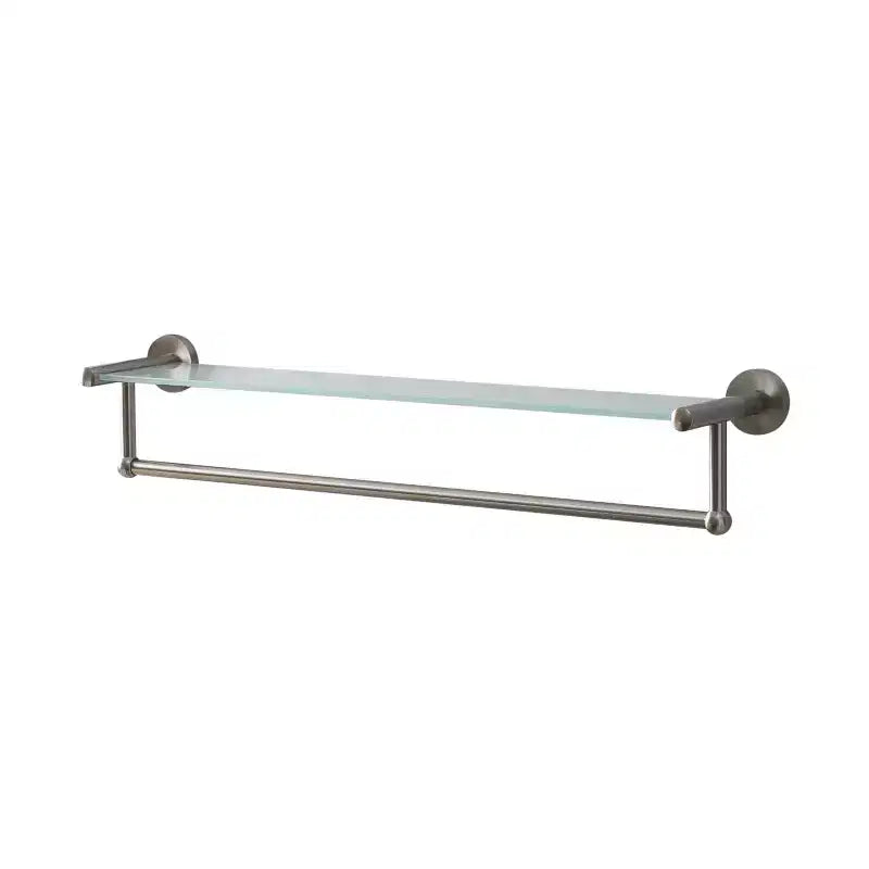 Étagère en verre avec porte-serviettes gris - Organisez tout