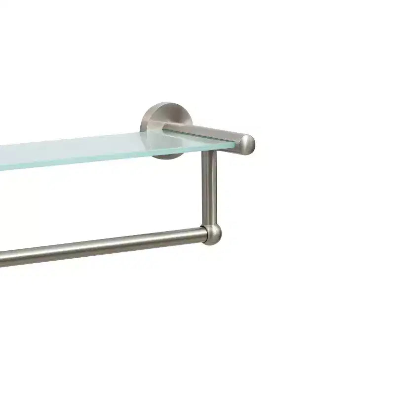 Étagère en verre avec porte-serviettes gris - Organisez tout