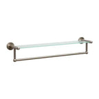 Étagère en verre avec porte-serviettes gris - Organisez tout