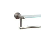 Étagère en verre avec porte-serviettes gris - Organisez tout