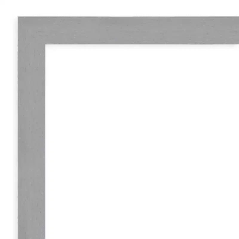 Miroir mural biseauté rectangulaire en nickel brossé – Simple