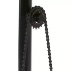 Tabouret de comptoir rond en fer noir sans dossier - 1 place