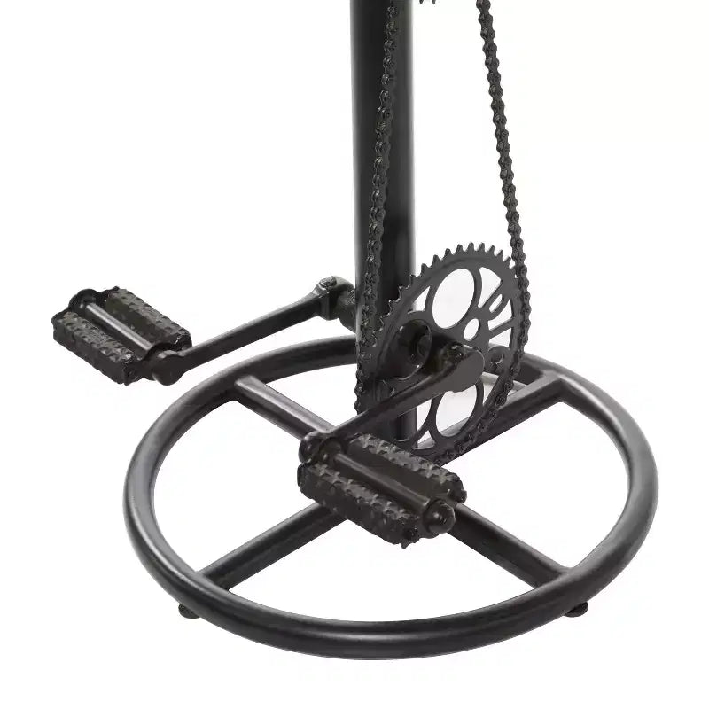 Tabouret de comptoir rond en fer noir sans dossier - 1 place