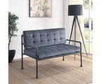 Causeuse 51 po Brantley Gris Sable - Acme Furniture : Comprend 2 coussins décoratifs, Cadre en métal