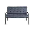 Causeuse 51 po Brantley Gris Sable - Acme Furniture : Comprend 2 coussins décoratifs, Cadre en métal