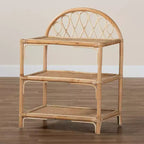 Étagère de présentation Redell en rotin à 3 niveaux de 80,5 cm, naturel/marron - bali & pari