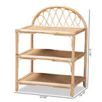 Étagère de présentation Redell en rotin à 3 niveaux de 80,5 cm, naturel/marron - bali & pari