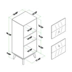 Étagère de rangement en bois à 3 niveaux Noyer brun – 1 pièce