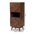 Étagère de rangement en bois à 3 niveaux Noyer brun – 1 pièce