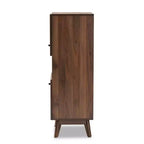 Étagère de rangement en bois à 3 niveaux Noyer brun – 1 pièce
