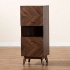 Étagère de rangement en bois à 3 niveaux Noyer brun – 1 pièce
