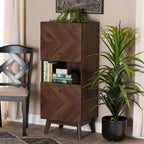 Étagère de rangement en bois à 3 niveaux Noyer brun – 1 pièce