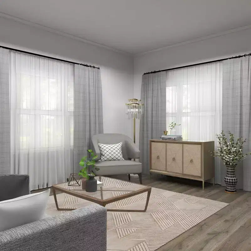 Bahut 2 portes miroir couleur champagne et beige