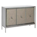 Bahut 2 portes miroir couleur champagne et beige