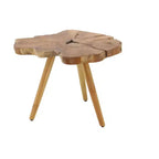 Table d'appoint ronde à bord vif marron pour 1 personne