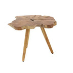 Table d'appoint ronde à bord vif marron pour 1 personne