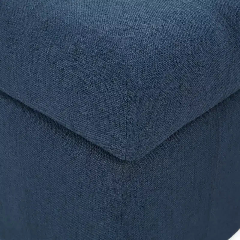 Isabella Pouf de rangement contemporain en tissu capitonné - Christopher Knight Home