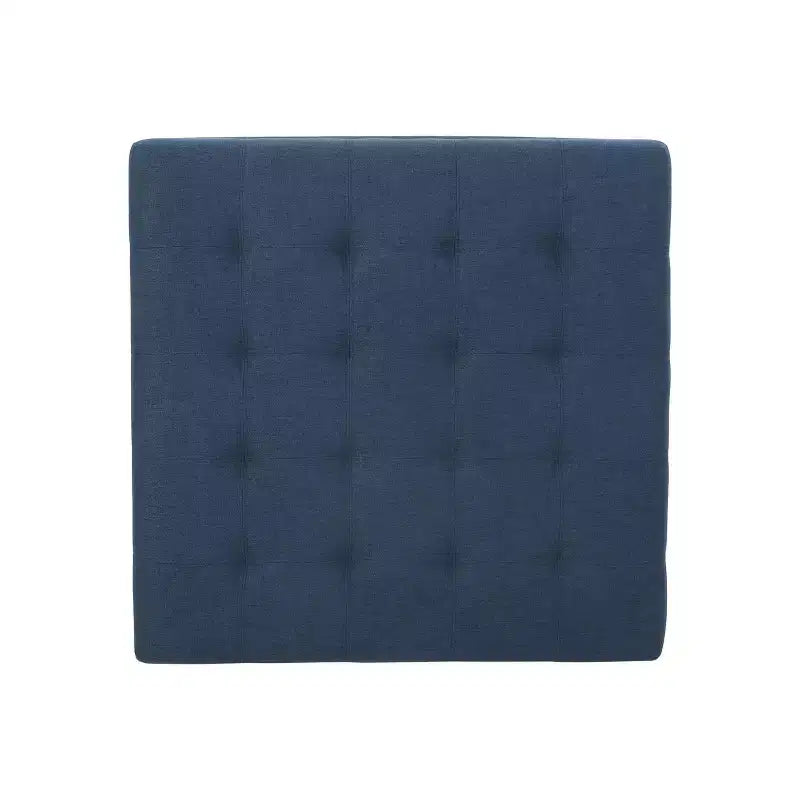 Isabella Pouf de rangement contemporain en tissu capitonné - Christopher Knight Home
