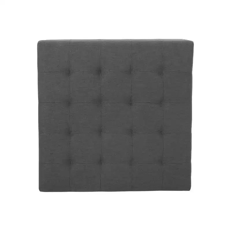 Isabella Pouf de rangement contemporain en tissu capitonné - Christopher Knight Home
