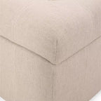 Isabella Pouf de rangement contemporain en tissu capitonné - Christopher Knight Home