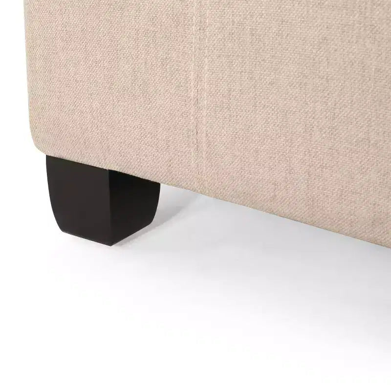 Isabella Pouf de rangement contemporain en tissu capitonné - Christopher Knight Home