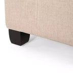Isabella Pouf de rangement contemporain en tissu capitonné - Christopher Knight Home
