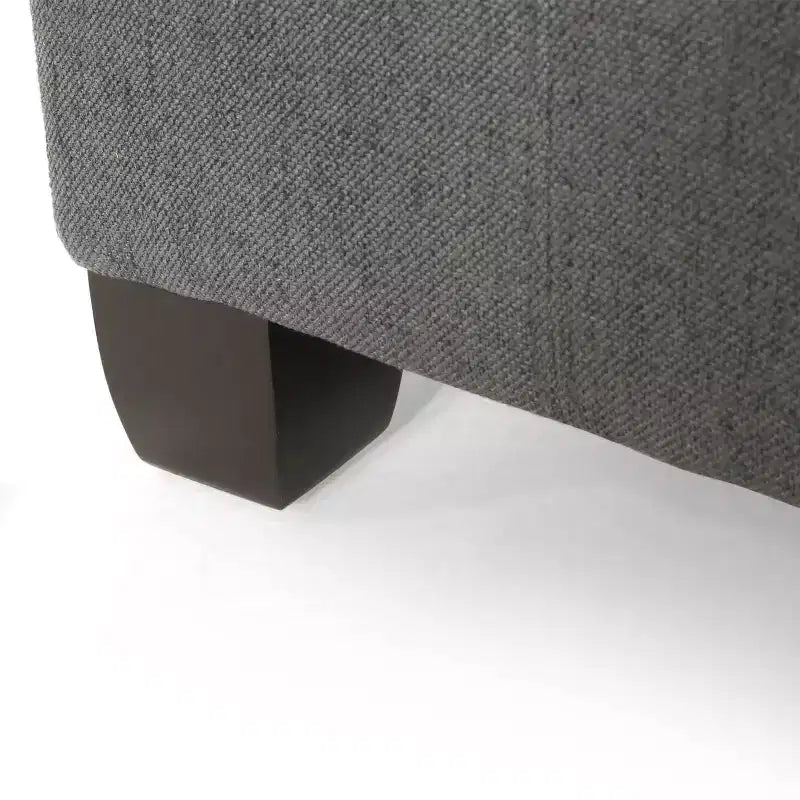 Isabella Pouf de rangement contemporain en tissu capitonné - Christopher Knight Home