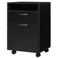HOMCOM Mobile Storage Cabinet Organizer with Drawer and Cabinet, Printer Stand with Castors