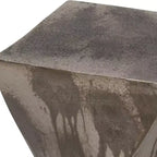 Table d'appoint sablier torsadé argenté