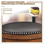 Tabouret de bar pivotant rembourré marron — Sans accoudoirs, 1 place