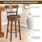 Tabouret de bar pivotant rembourré marron — Sans accoudoirs, 1 place