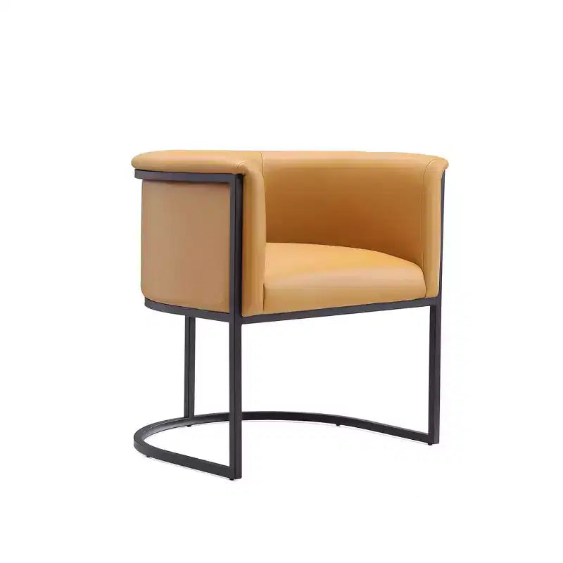 Chaise de salle à manger avec accoudoirs en similicuir grainé galet, selle, blanc, noir, lot de 2