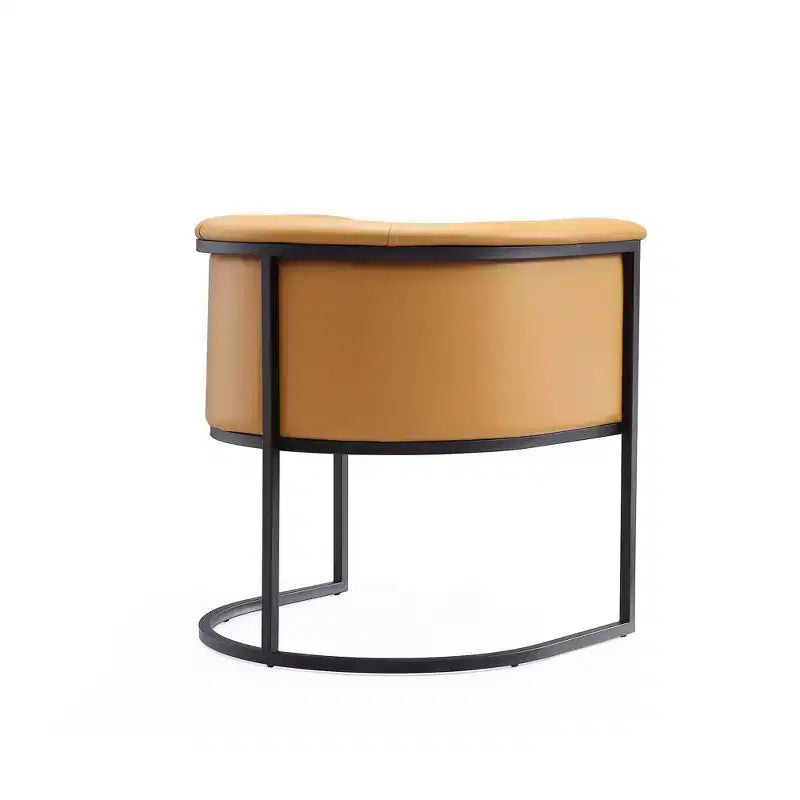 Chaise de salle à manger avec accoudoirs en similicuir grainé galet, selle, blanc, noir, lot de 2