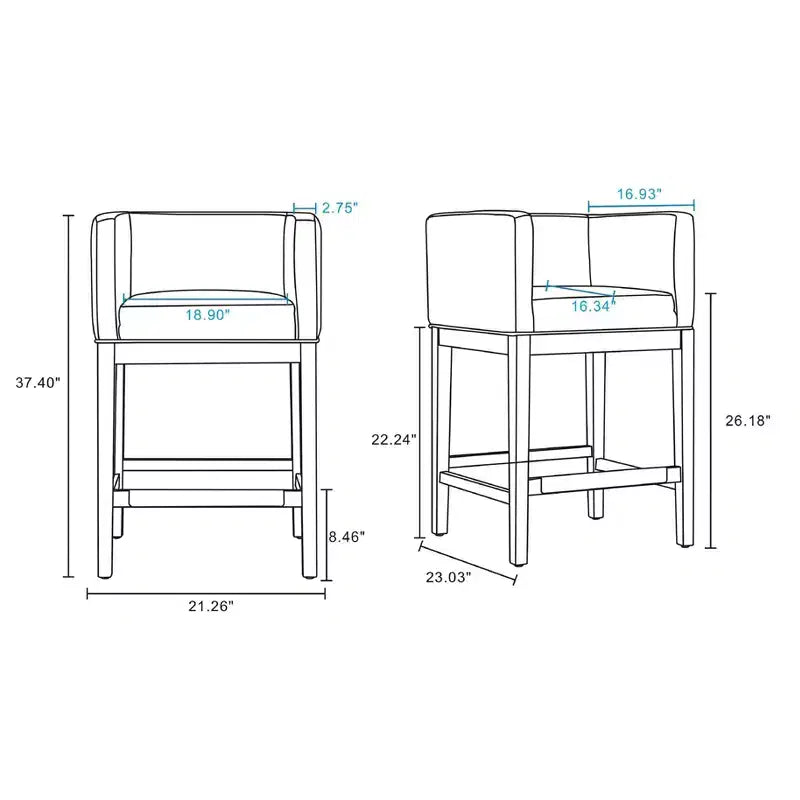 Lot de 3 tabourets de bar rembourrés en hêtre, hauteur comptoir — Noir / Chameau / Ivoire