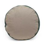 Pouf cylindrique bohème blanc, tissu artisanal, 1 place (bleu denim / bleu marine / sarcelle)