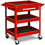 Chariot de rangement à roulettes rouge à 3 tiroirs – Utilisation individuelle