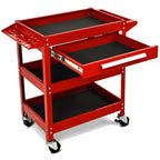 Chariot de rangement à roulettes rouge à 3 tiroirs – Utilisation individuelle