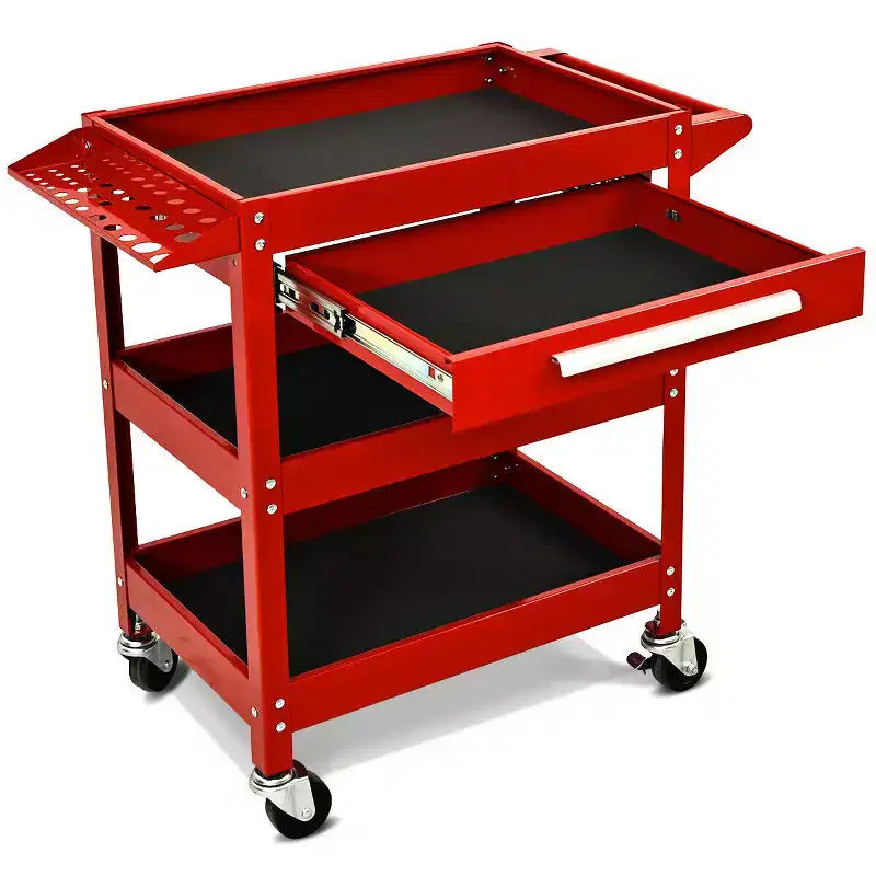 Chariot de rangement à roulettes rouge à 3 tiroirs – Utilisation individuelle