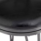 Ensemble de 2 tabourets de comptoir pivotants anthracite et noir – 2 places