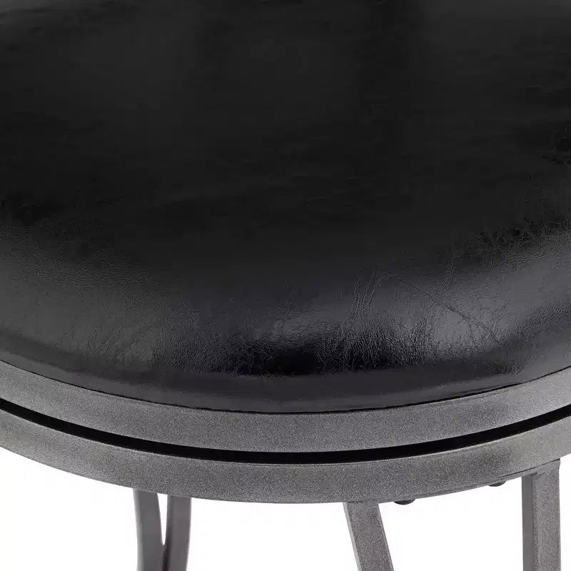 Ensemble de 2 tabourets de comptoir pivotants anthracite et noir – 2 places