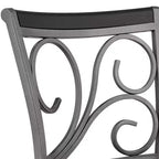 Ensemble de 2 tabourets de comptoir pivotants anthracite et noir – 2 places