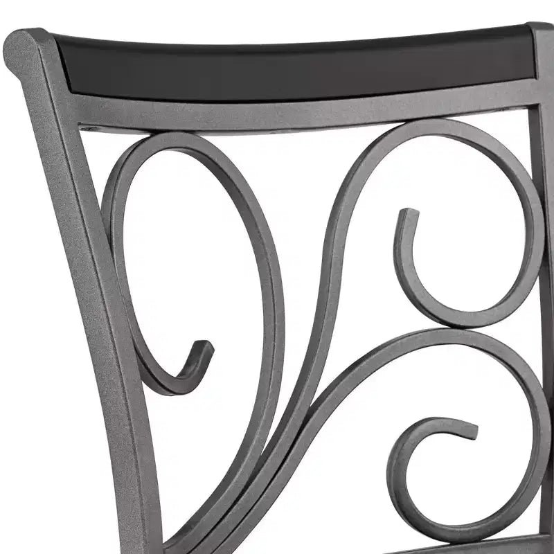 Ensemble de 2 tabourets de comptoir pivotants anthracite et noir – 2 places