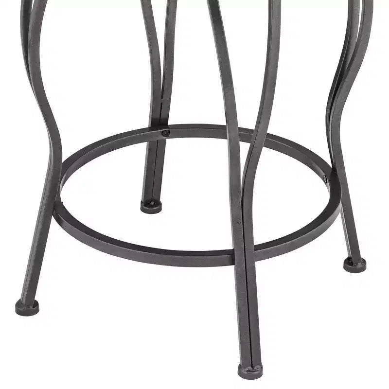 Ensemble de 2 tabourets de comptoir pivotants anthracite et noir – 2 places