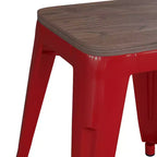 Tabouret de salle à manger en métal, empilable, sans dossier, lot de 4 – Noir / Orange / Violet / Rouge / Bleu roi / Argent / Sarcelle