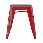 Tabouret de salle à manger en métal, empilable, sans dossier, lot de 4 – Noir / Orange / Violet / Rouge / Bleu roi / Argent / Sarcelle