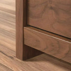 Commode 4 tiroirs – Noyer Grand / Manguier Sindoori / Planche Blanche
